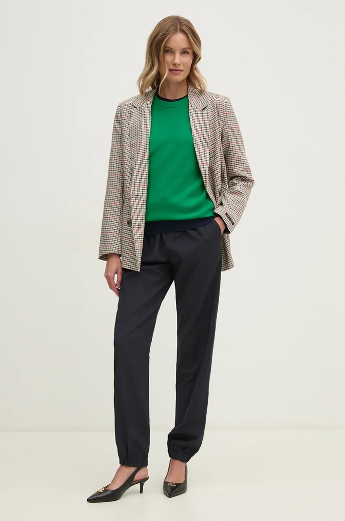 Lacoste sweter wełniany AF9551 zielony AW24