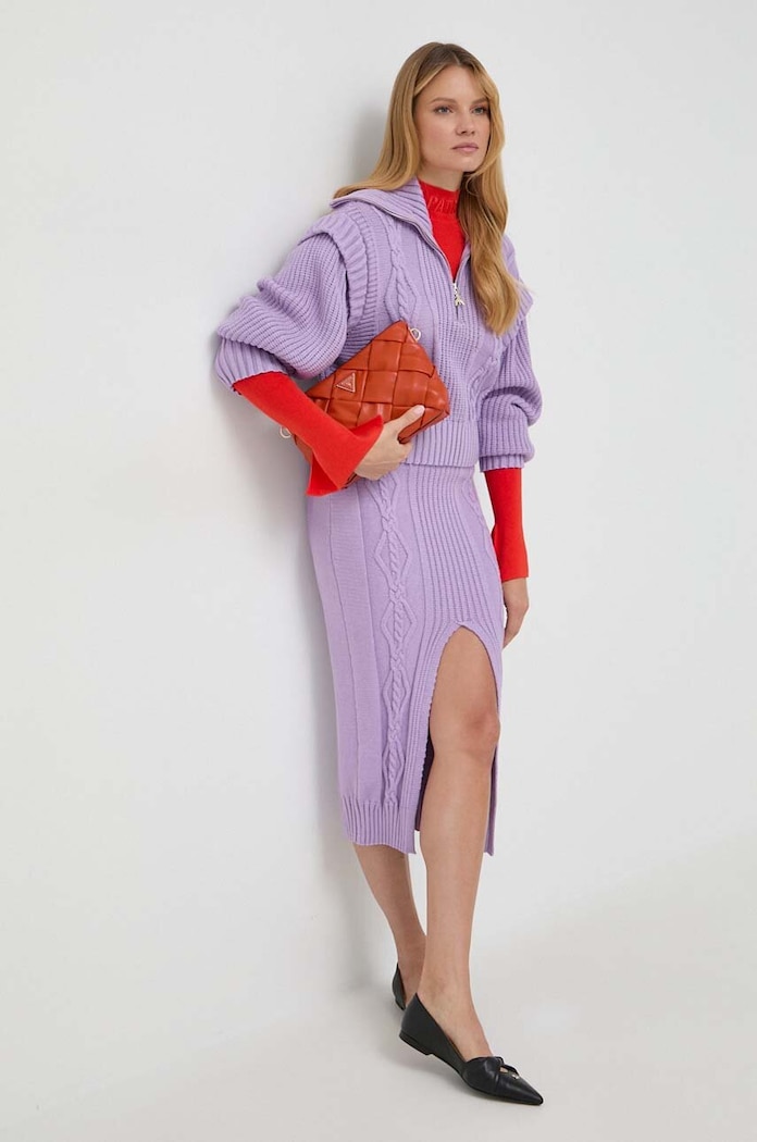 Patrizia Pepe sweter 2K0203.K140 fioletowy AW23