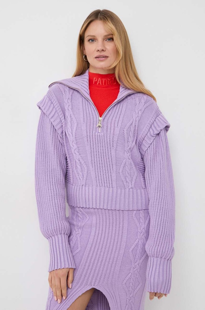 Patrizia Pepe sweter fioletowy 2K0203.K140