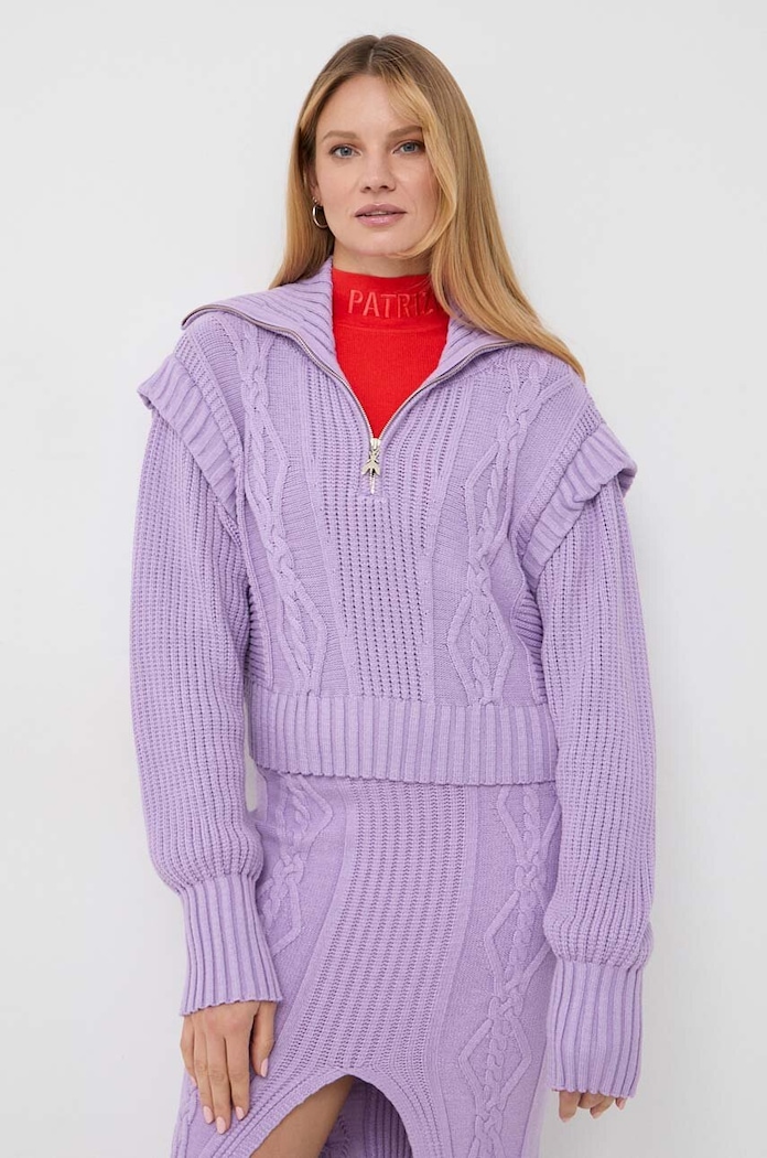 Patrizia Pepe sweter fioletowy 2K0203.K140
