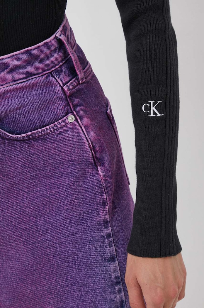 Calvin Klein Jeans hosszú ujjú J20J221955 fekete