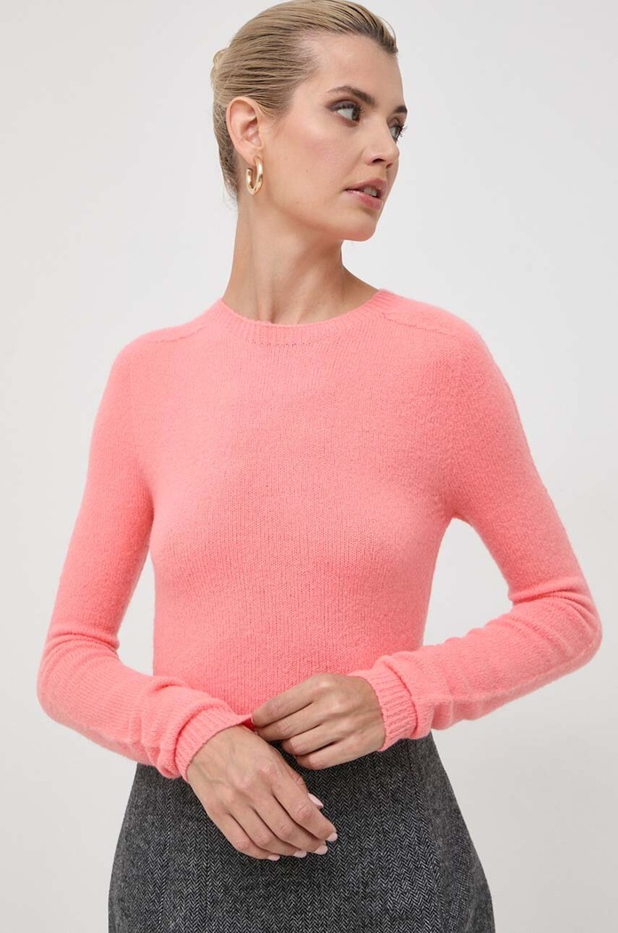 Vlněný svetr MAX&Co. x Anna Dello Russo kulatý oranžová C3640323