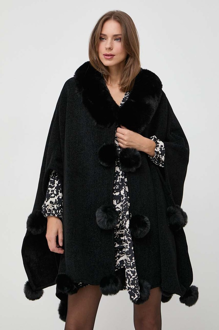Morgan poncho uni negru 5POMPO.NOIR