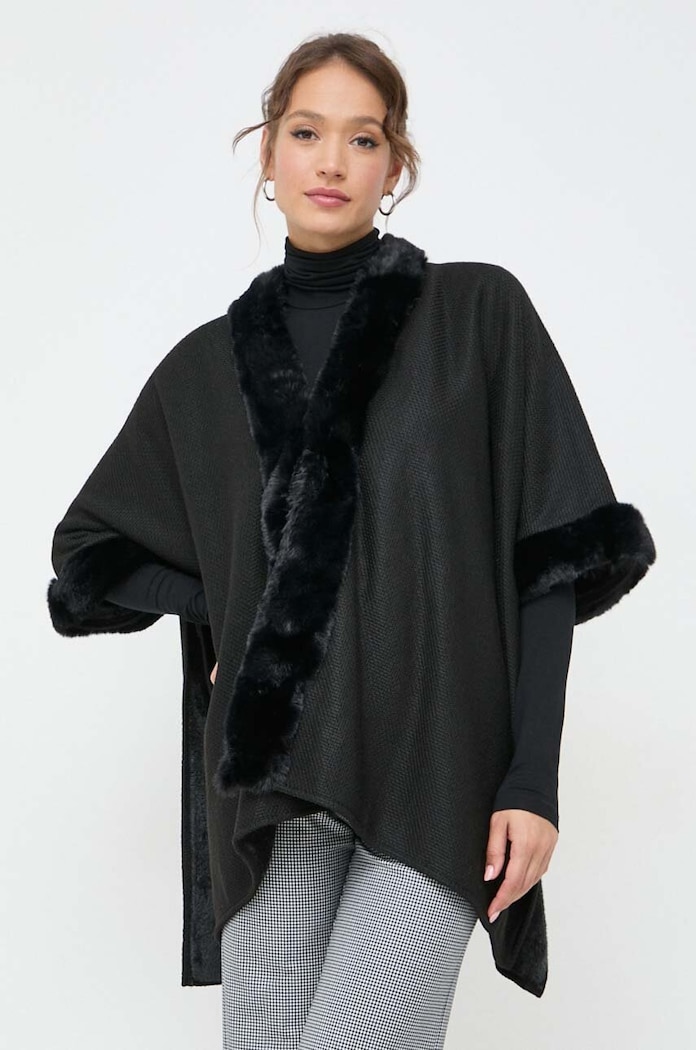 Morgan poncho pozostałe czarny 5CAPOU.NOIR