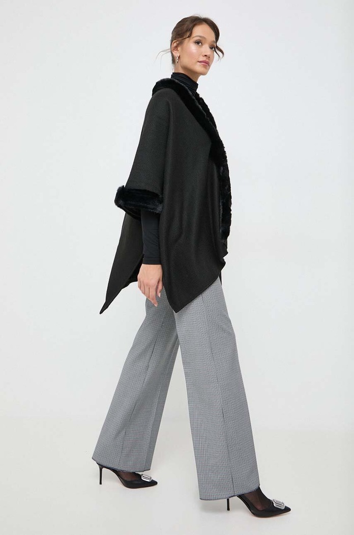 Morgan poncho 5CAPOU.NOIR czarny AW25