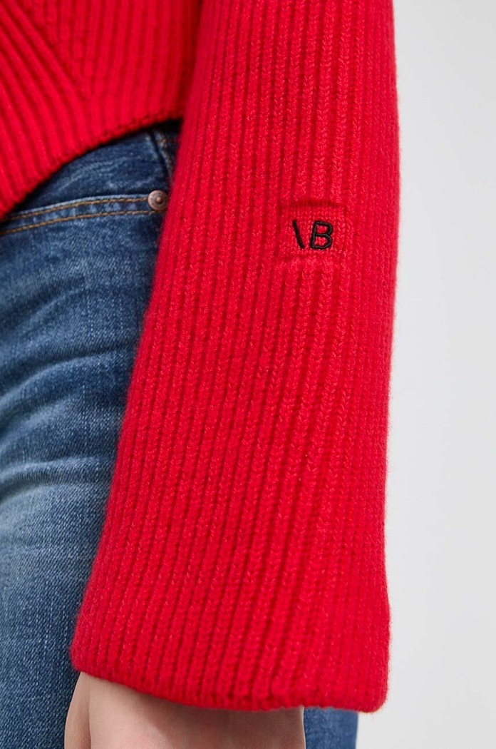 Μάλλινο πουλόβερ Victoria Beckham 1423KJU004947A κόκκινο