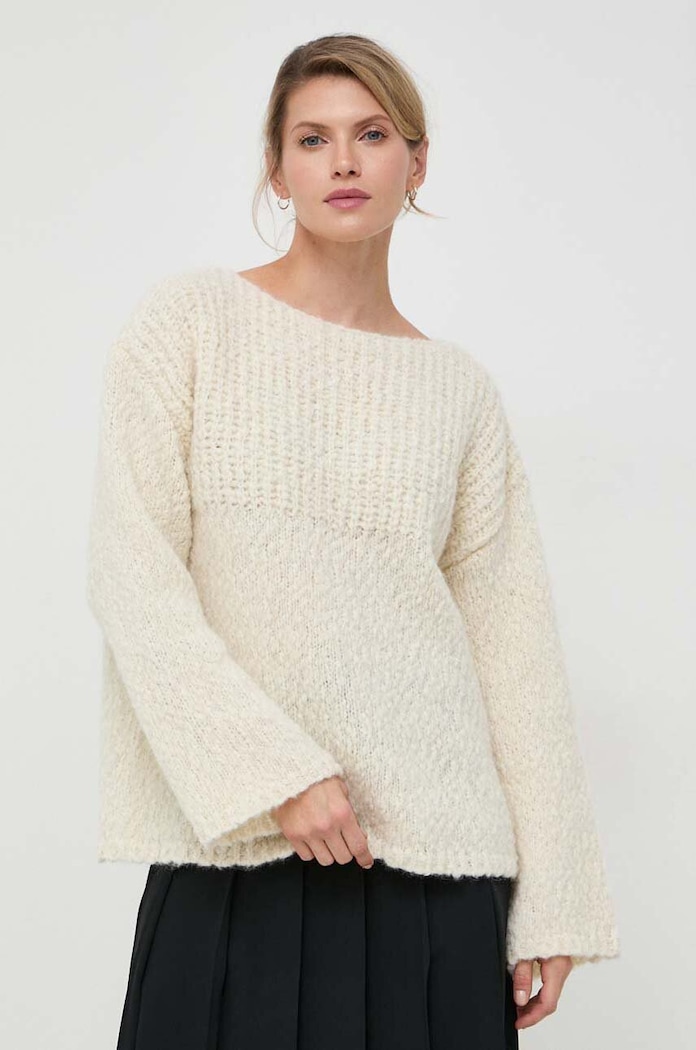Lovechild sweter wełniany wełna beżowy 8523463