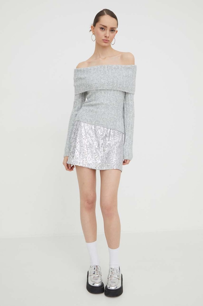 Pulover Abercrombie & Fitch KI150.3397.112 siva AW23