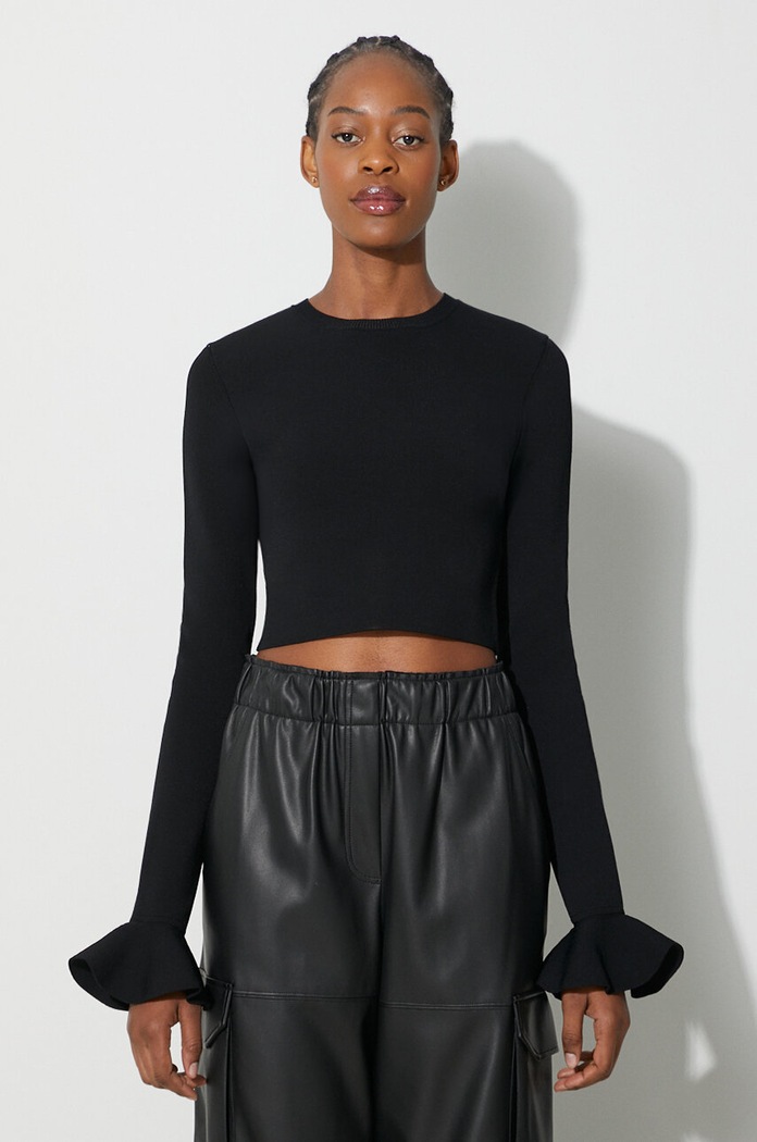 Πουλόβερ JW Anderson απλό μαύρο KW0949.YN0219