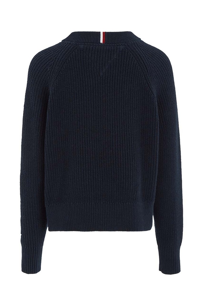 Dievča Detský bavlnený sveter Tommy Hilfiger KG0KG07480.128.176.9BYX tmavomodrá