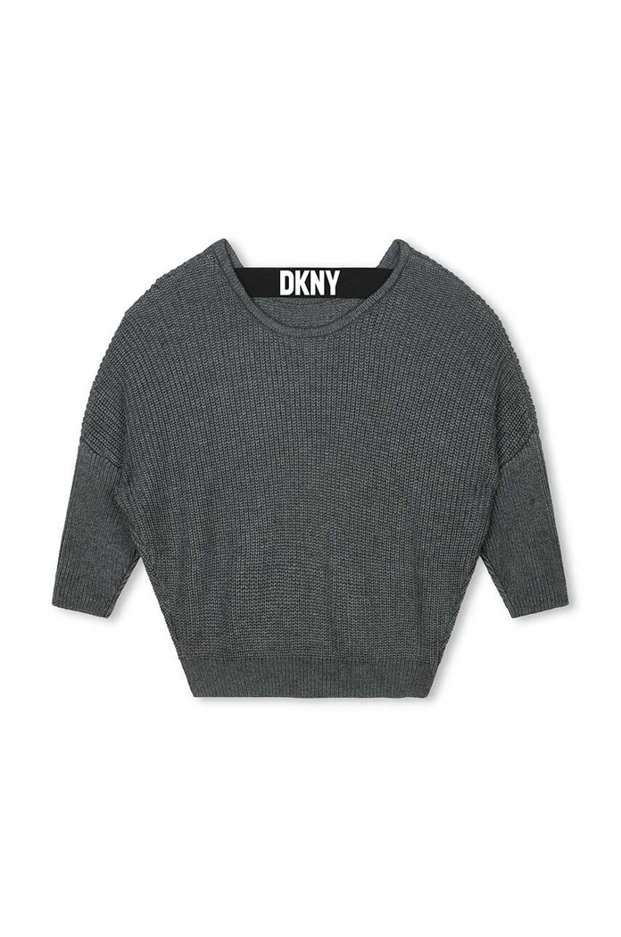 DKNY Pulover pentru copii din amestec de lana D35T11.162.174 gri AW23