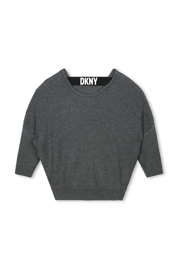 DKNY Pulover pentru copii din amestec de lana D35T11.162.174 gri AW23