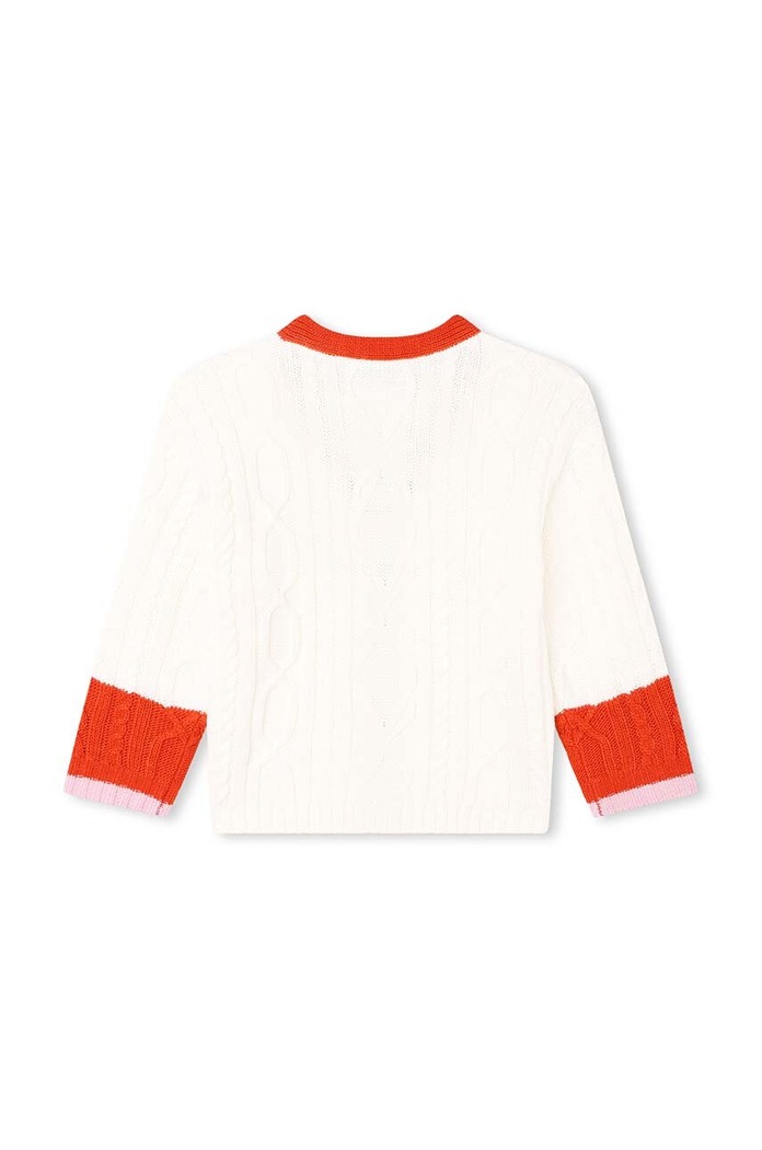 Dječji kardigan s dodatkom vune Kenzo Kids K15685.86.108 bijela AW23