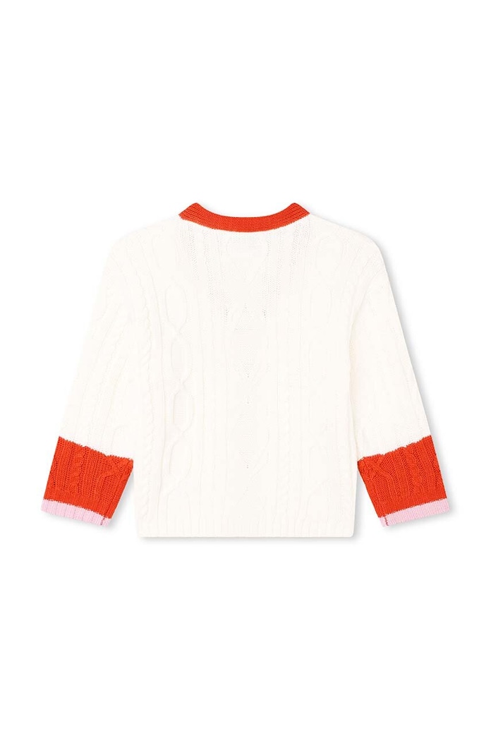 Dječji kardigan s dodatkom vune Kenzo Kids K15685.86.108 bijela AW23