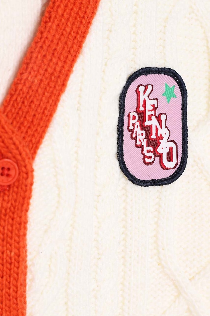 Djevojčice Dječji kardigan s dodatkom vune Kenzo Kids K15685.86.108 bijela