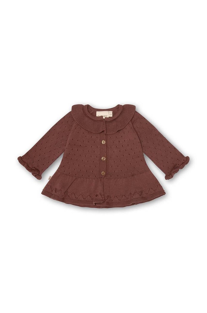 Pamučni kardigan za bebe That's mine Pile Cardigan 22221 bez uzorka smeđa 022221