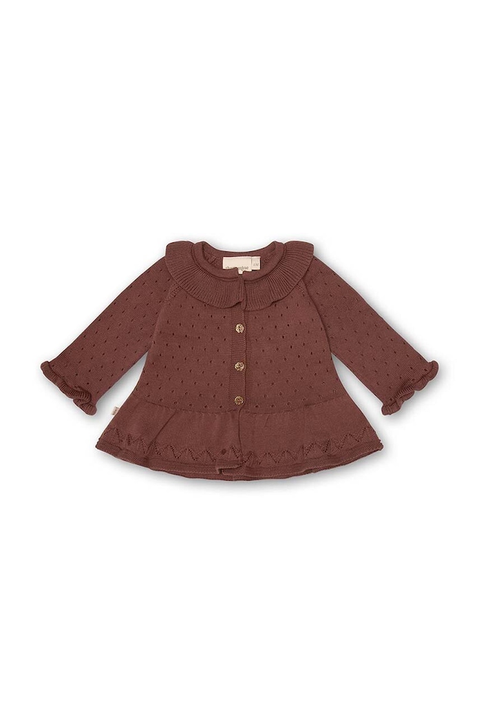 Pamučni kardigan za bebe That's mine Pile Cardigan 22221 bez uzorka smeđa 022221