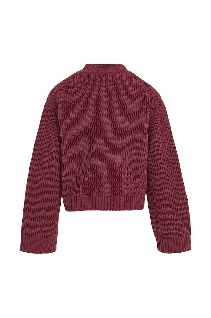 Dziewczynka Calvin Klein Jeans kardigan dziecięcy IG0IG02215.9BYX bordowy
