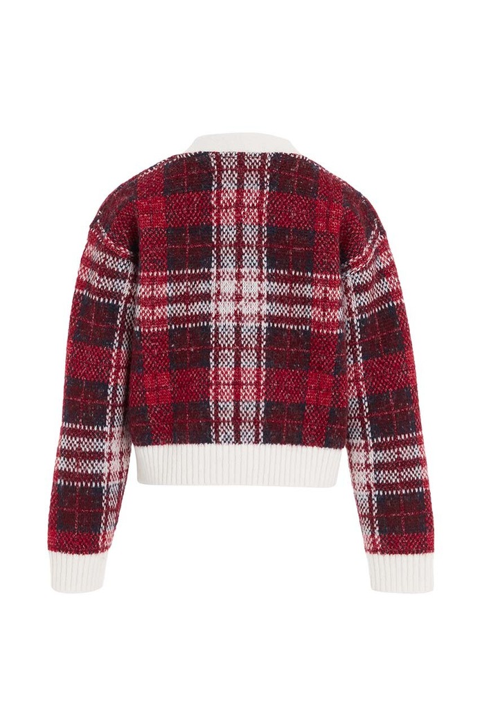 Dziewczynka Tommy Hilfiger kardigan z domieszką wełny dziecięcy KG0KG07635.128.176.9BYX czerwony
