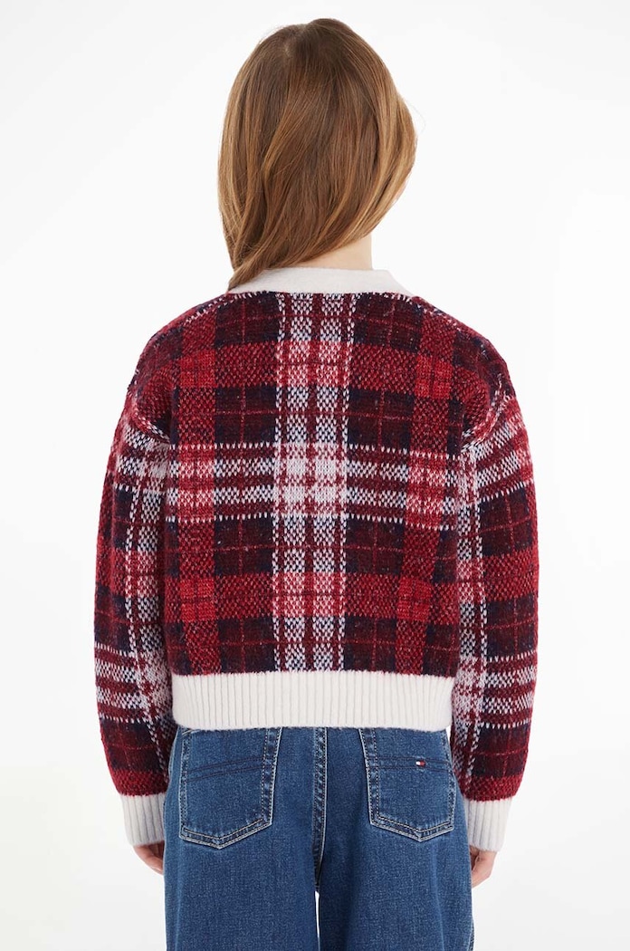 Tommy Hilfiger kardigan z domieszką wełny dziecięcy KG0KG07635.128.176.9BYX