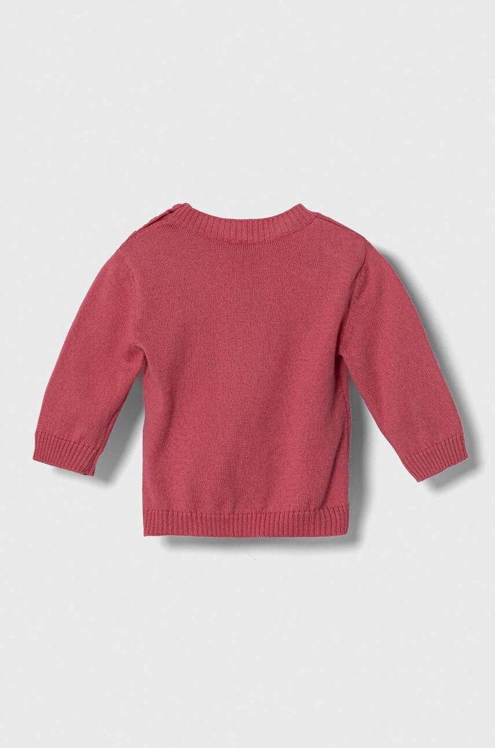United Colors of Benetton sweter bawełniany niemowlęcy 102CB100N.W.SEASONAL różowy AW23