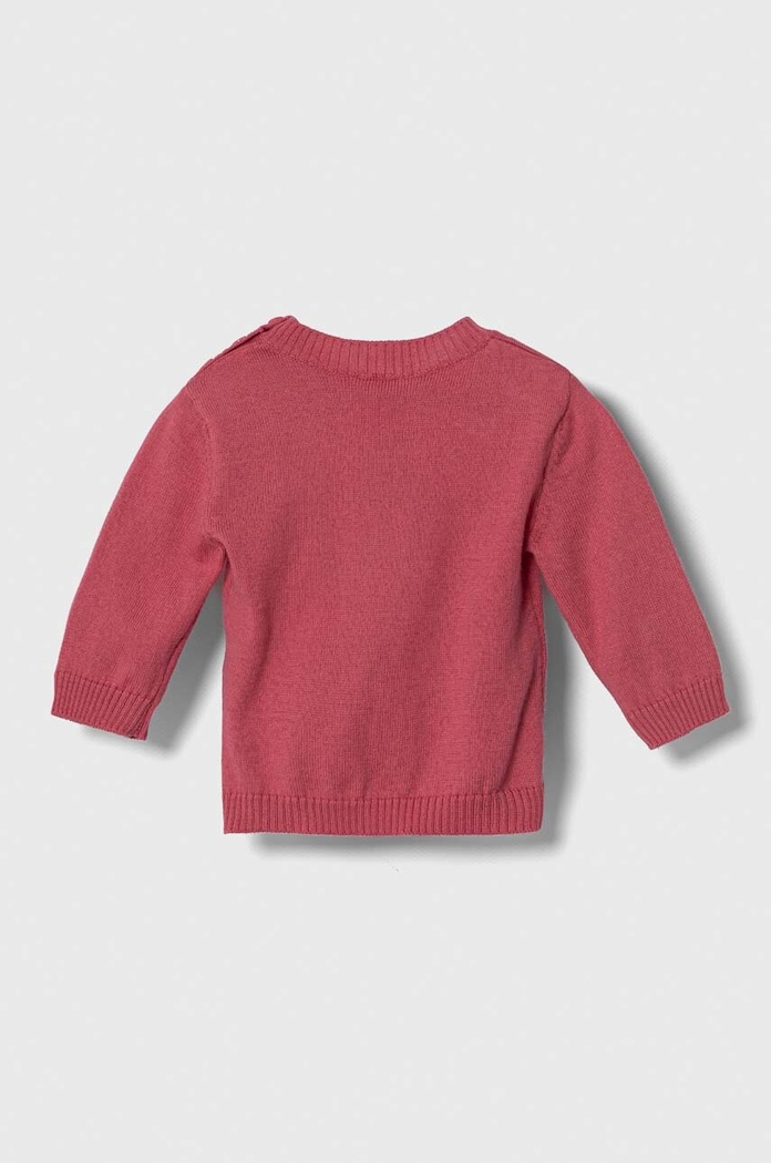 United Colors of Benetton sweter bawełniany niemowlęcy 102CB100N.W.SEASONAL różowy AW23