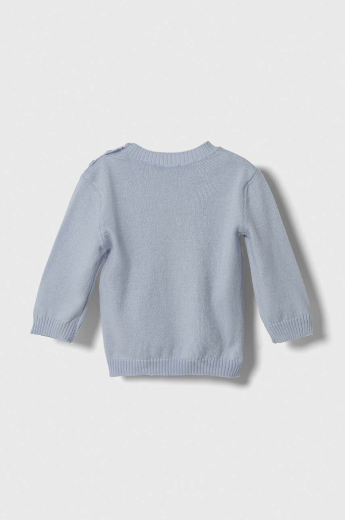 Βρεφικό βαμβακερό πουλόβερ United Colors of Benetton 102CB100N.W.SEASONAL μπλε AW23