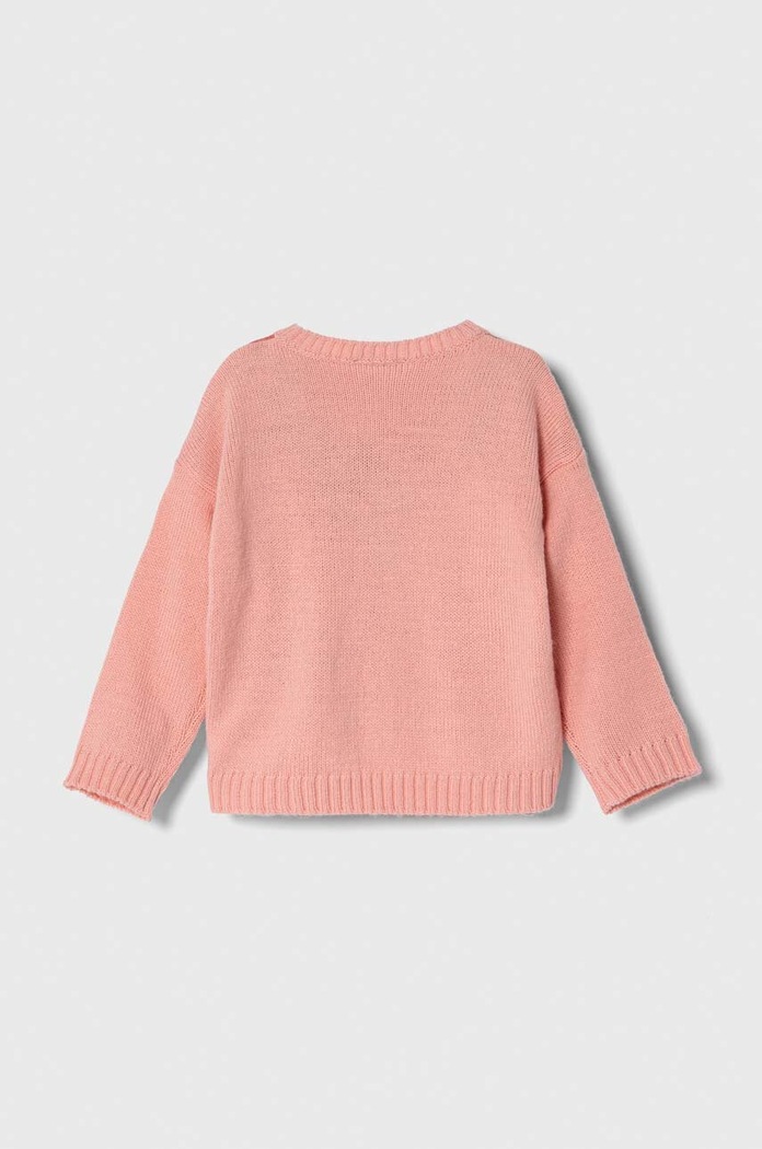 Παιδικό πουλόβερ από μείγμα μαλλιού United Colors of Benetton 1076H1018.P.SEASONAL ροζ AW23