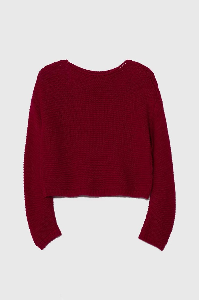 United Colors of Benetton sweter z domieszką wełny dziecięcy 1276C104F.G.SEASONAL różowy AW23