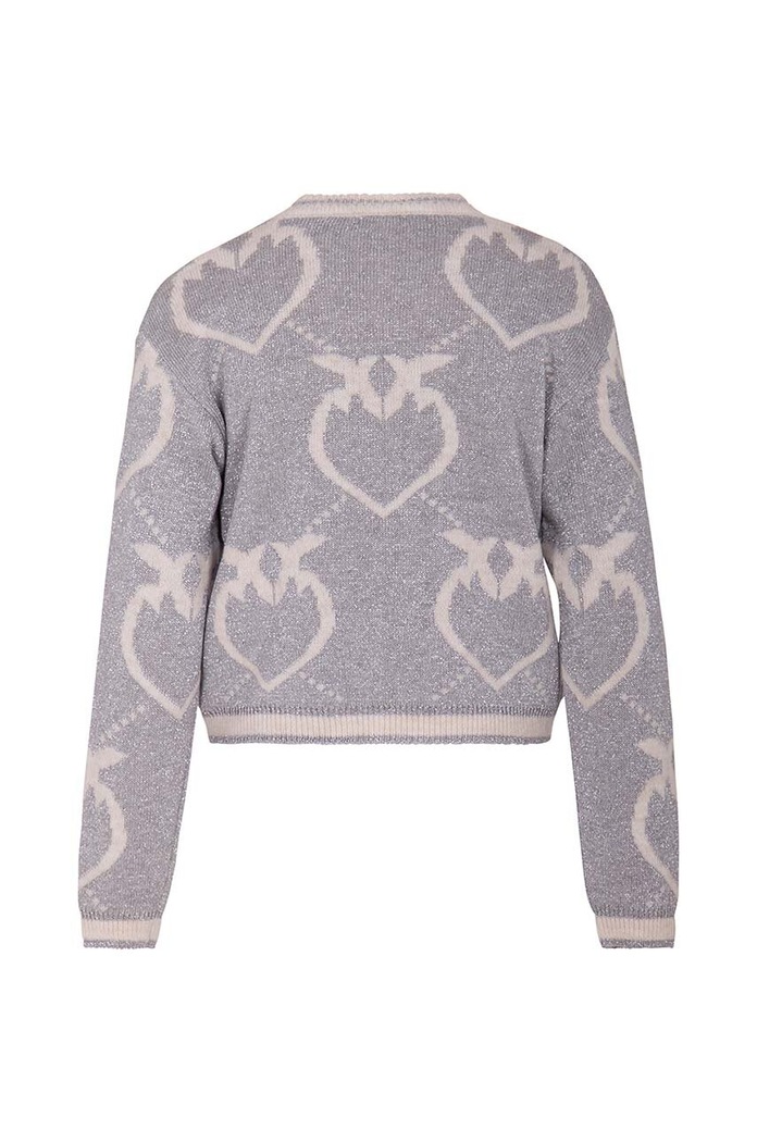 Dětský svetr s příměsí vlny Pinko Up F3PIJGJP225 šedá AW23