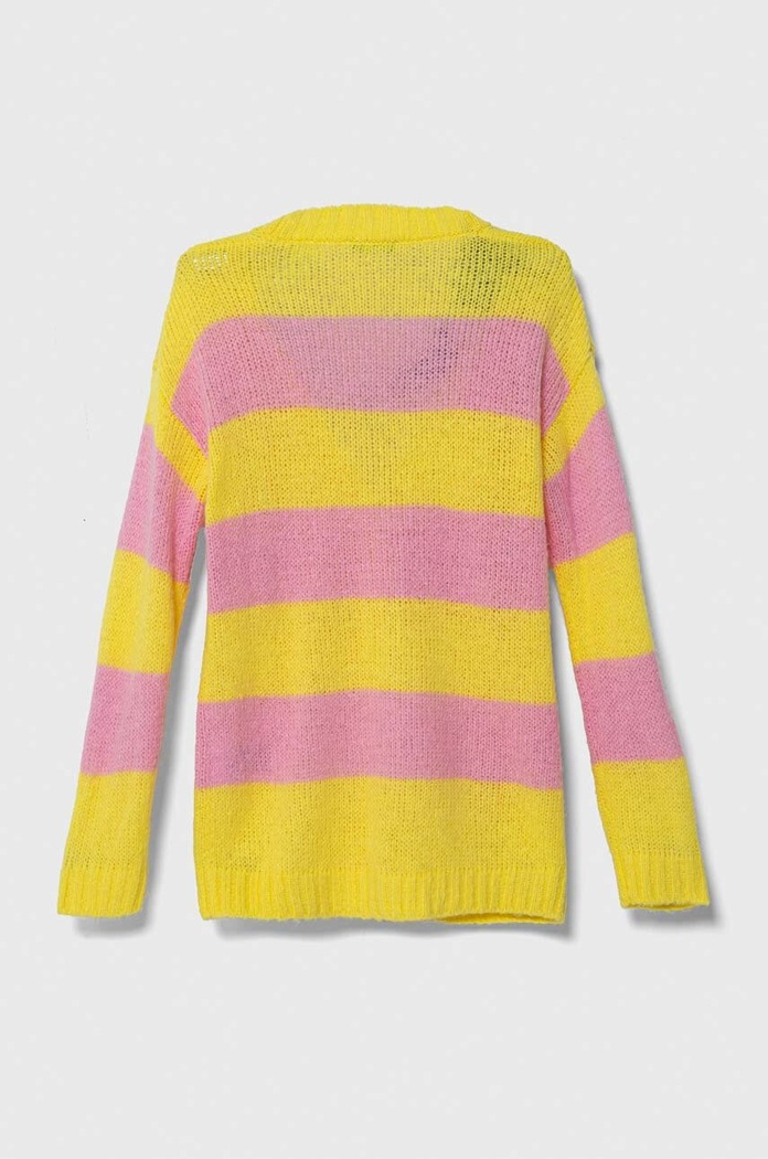 Παιδικό πουλόβερ από μείγμα μαλλιού United Colors of Benetton 126QQ600R.G.SEASONAL κίτρινο AW23