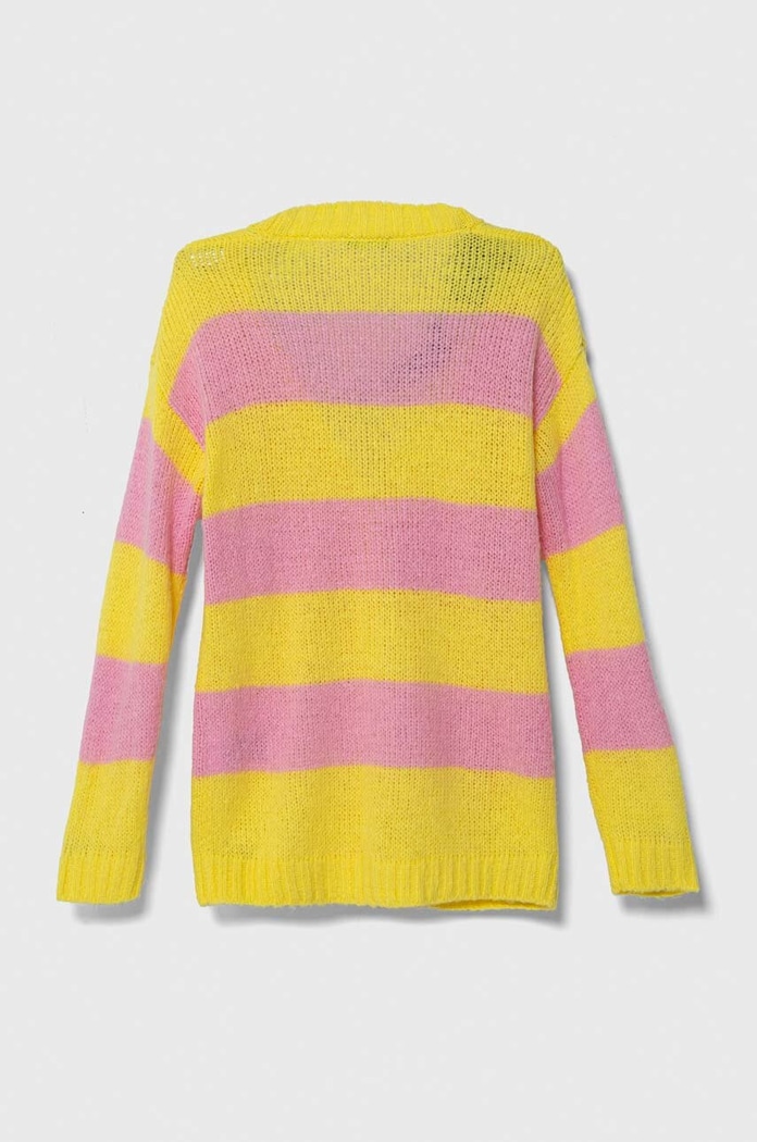 Παιδικό πουλόβερ από μείγμα μαλλιού United Colors of Benetton 126QQ600R.G.SEASONAL κίτρινο AW23