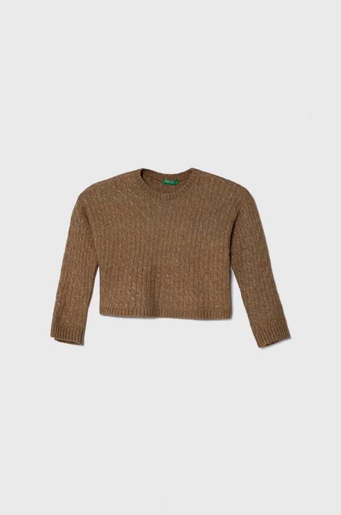 Παιδικό πουλόβερ United Colors of Benetton μελανζέ καφέ 1VH9C104S.G.SEASONAL