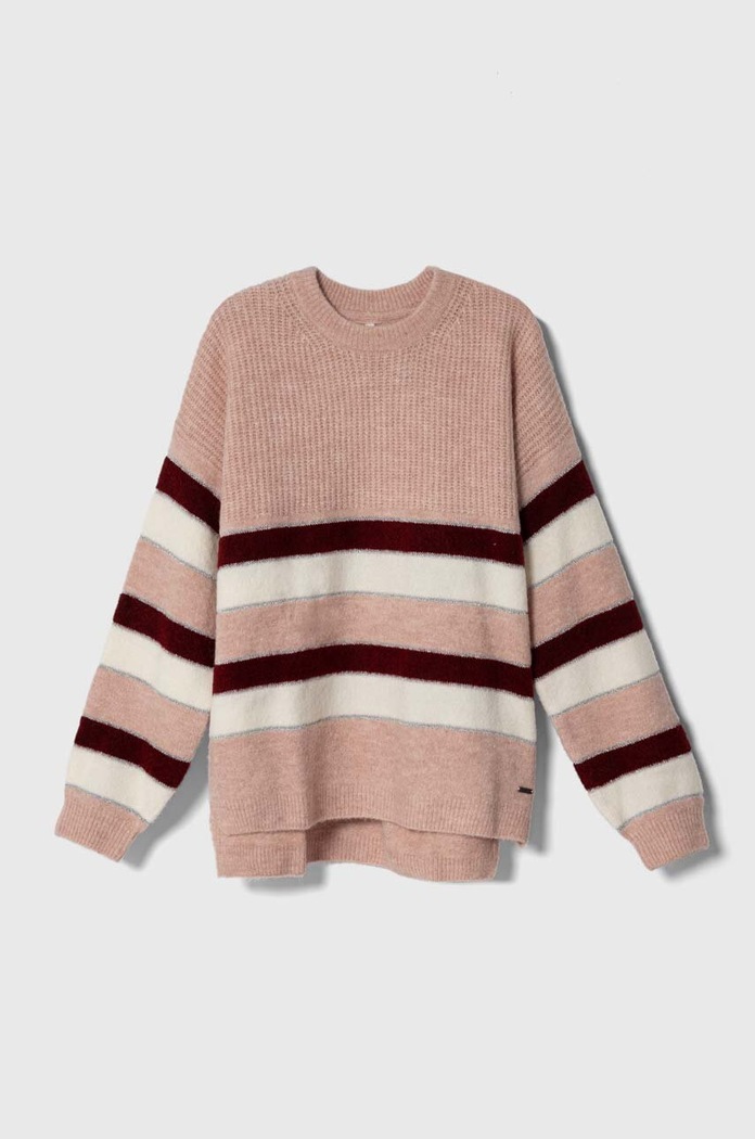 Pepe Jeans pulover din amestec de lana cu modele burgundia PG701073