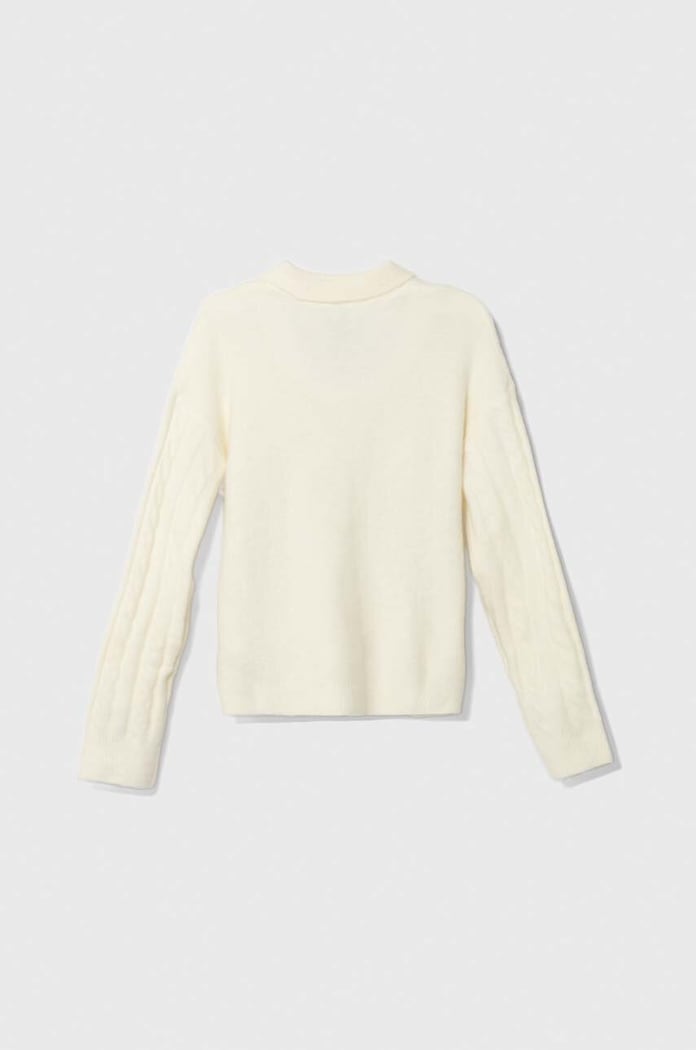 Pepe Jeans sweter z domieszką wełny dziecięcy Renata PG701059 beżowy AW23
