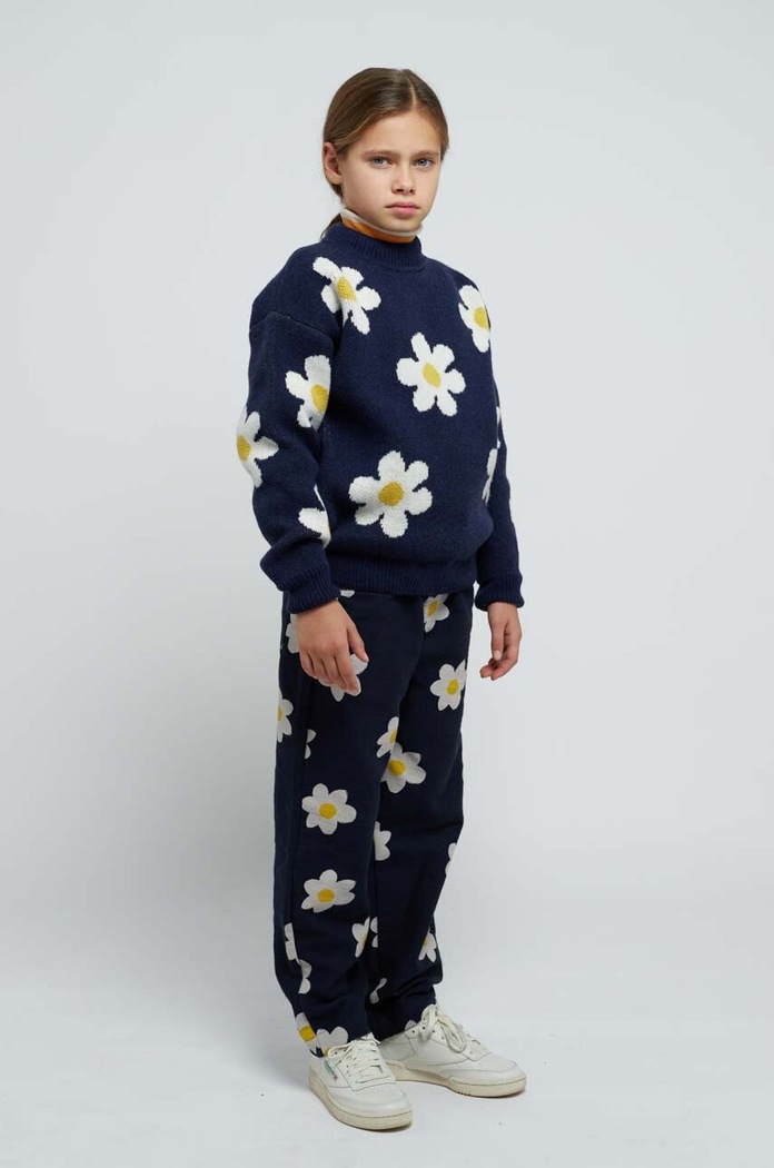 Sweter wełniany dziecięcy Bobo Choses granatowy 223AC114