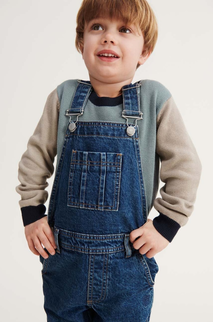 Liewood pulover de bumbac pentru copii cu modele albastru LW17245