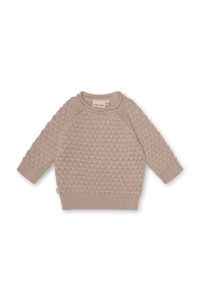 That's mine pulover din bumbac pentru bebeluși Juno Sweaters 28495 028495 bej AW24