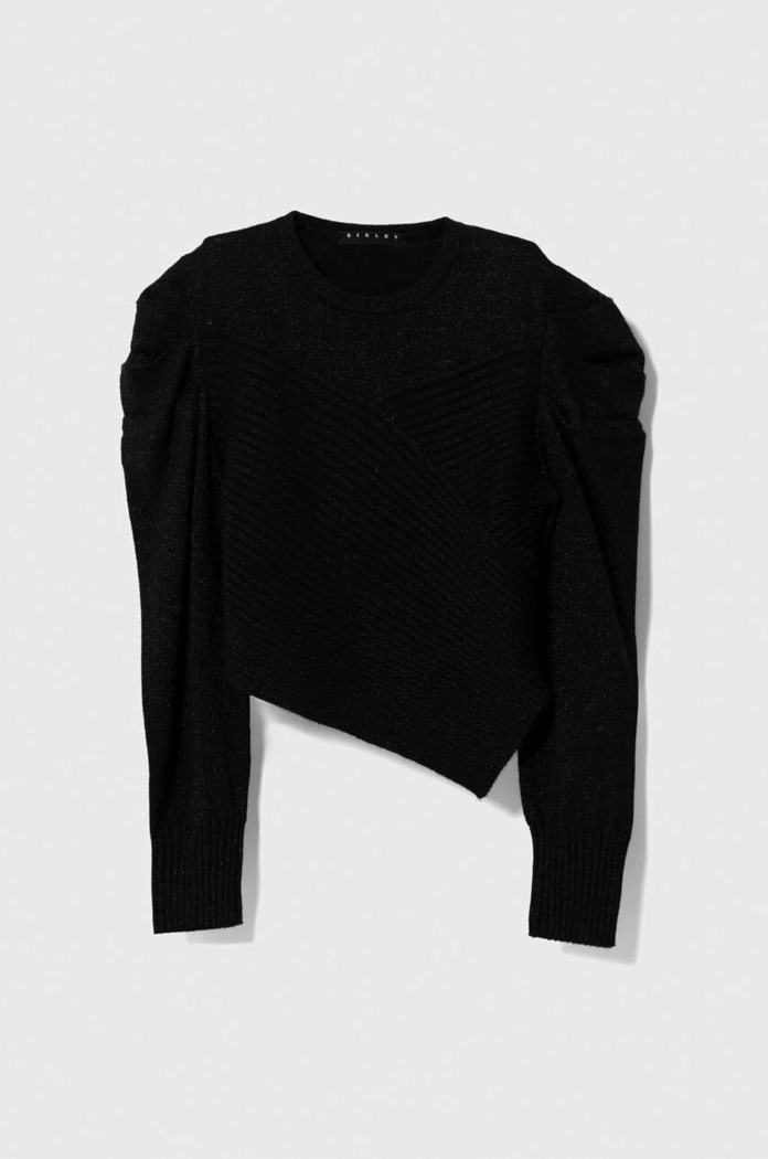 Sisley gyerek pulóver 10AZX100R.G.SEASONAL fekete AW23