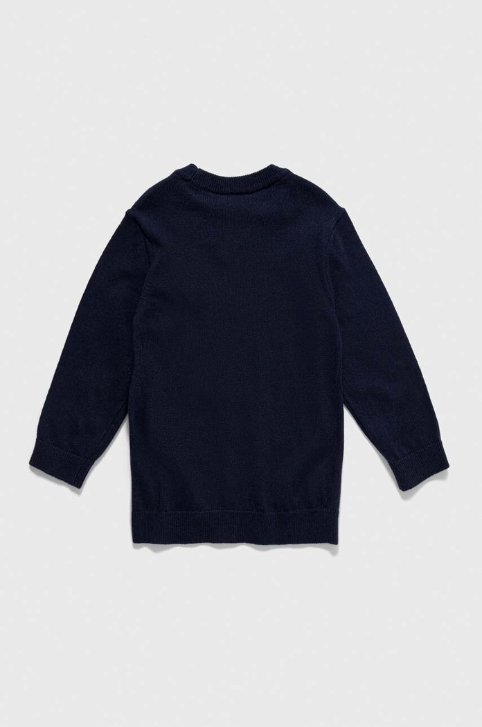 Детски пуловер с вълна Lacoste AJ1121 тъмносин AW25