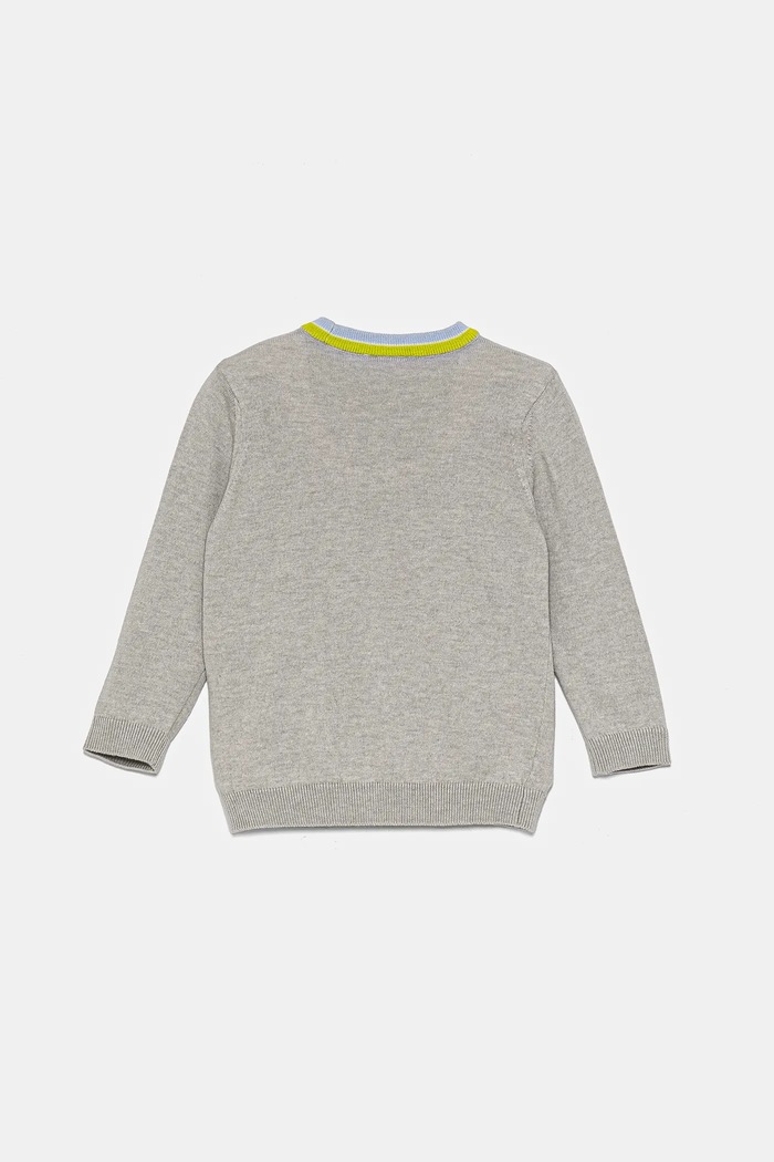 Lacoste maglione per bambini con misto lana AJ1121 grigio AW25
