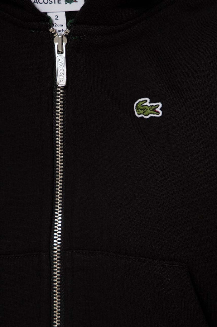 Момче Детски памучен суичър Lacoste SJ9723 черен