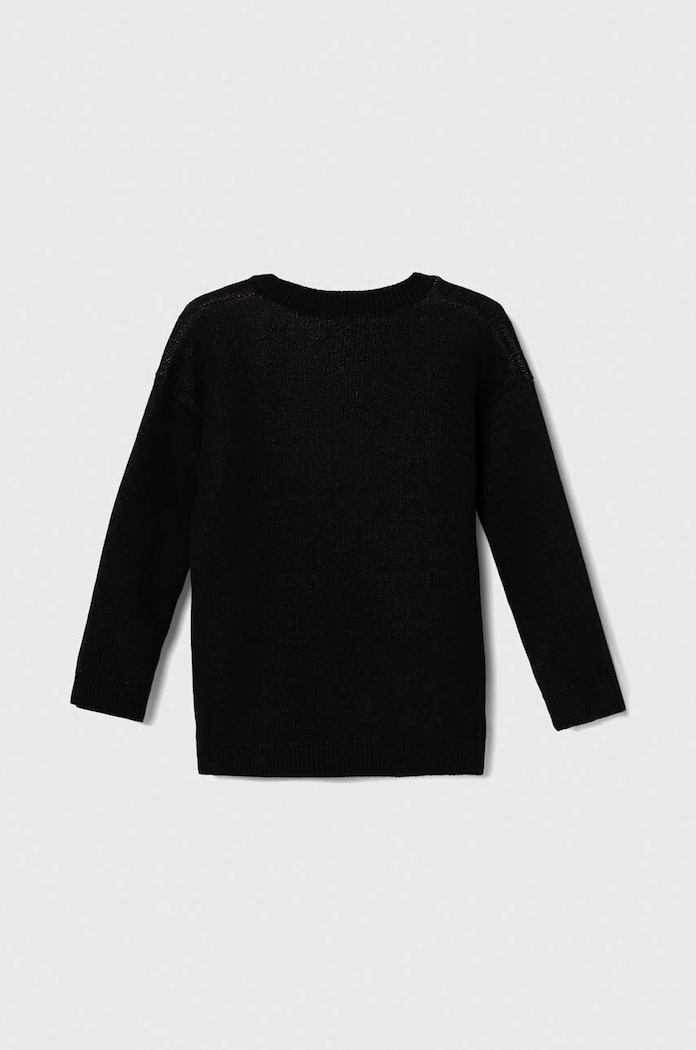 United Colors of Benetton sweter bawełniany dziecięcy 1094H1016.P.SEASONAL czarny AW23