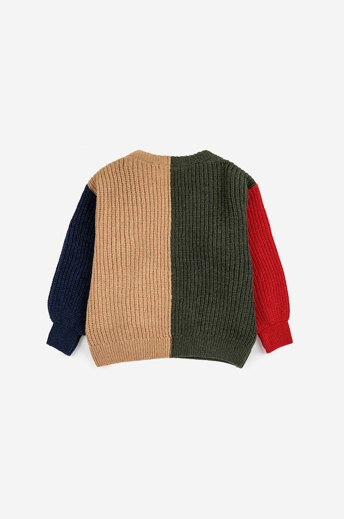 Chłopiec Bobo Choses kardigan z domieszka wełny niemowlęcy 223AB093 multicolor