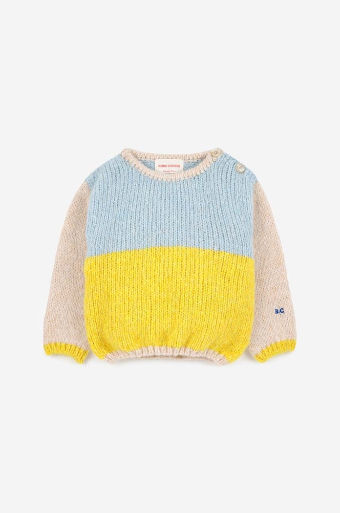 Bobo Choses pulover bebe 223AB095 albastru AW23