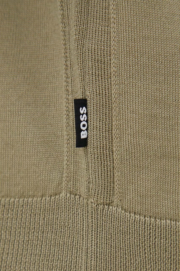 Vlnený sveter BOSS 50468261 zelená