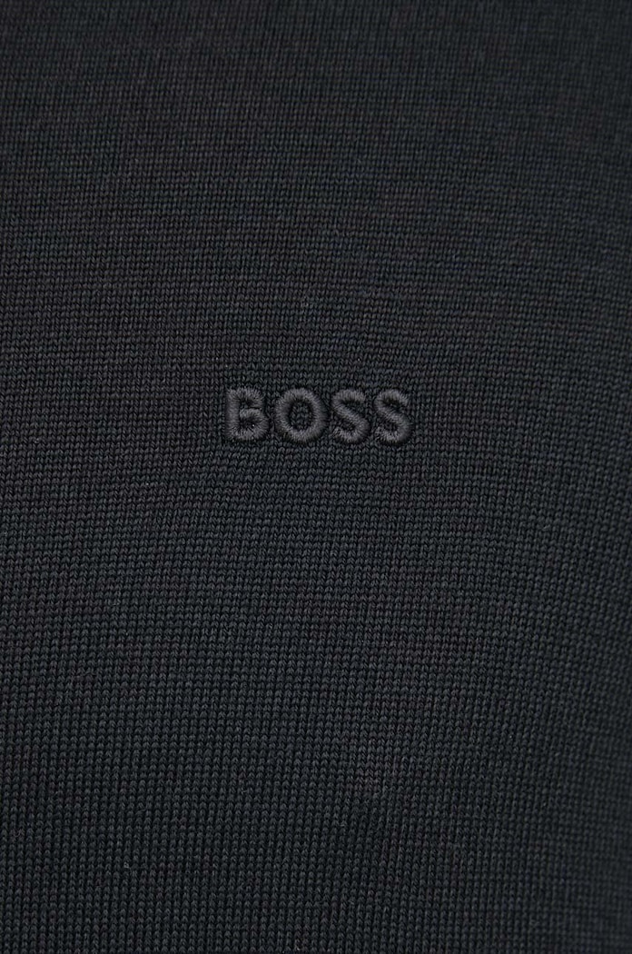 Volnen pulover BOSS Baram-L 50476363 črna