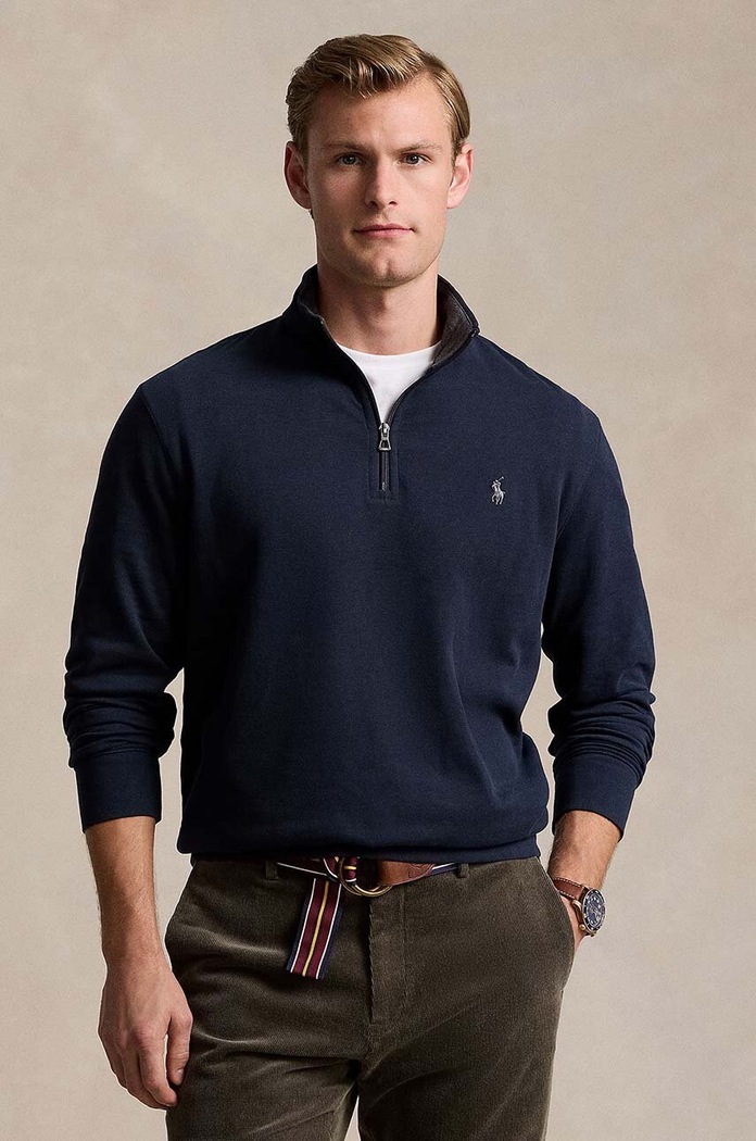 Polo Ralph Lauren felpa semplice blu navy 710812963