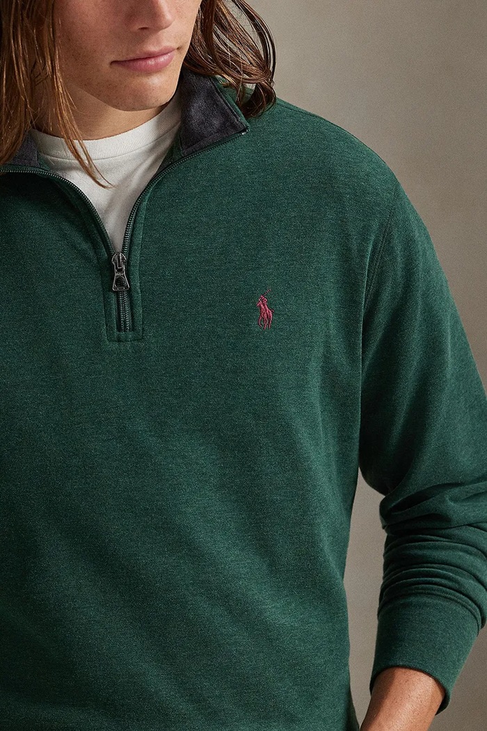 Bluza męska z bawełną Polo Ralph Lauren 710812963 zielony