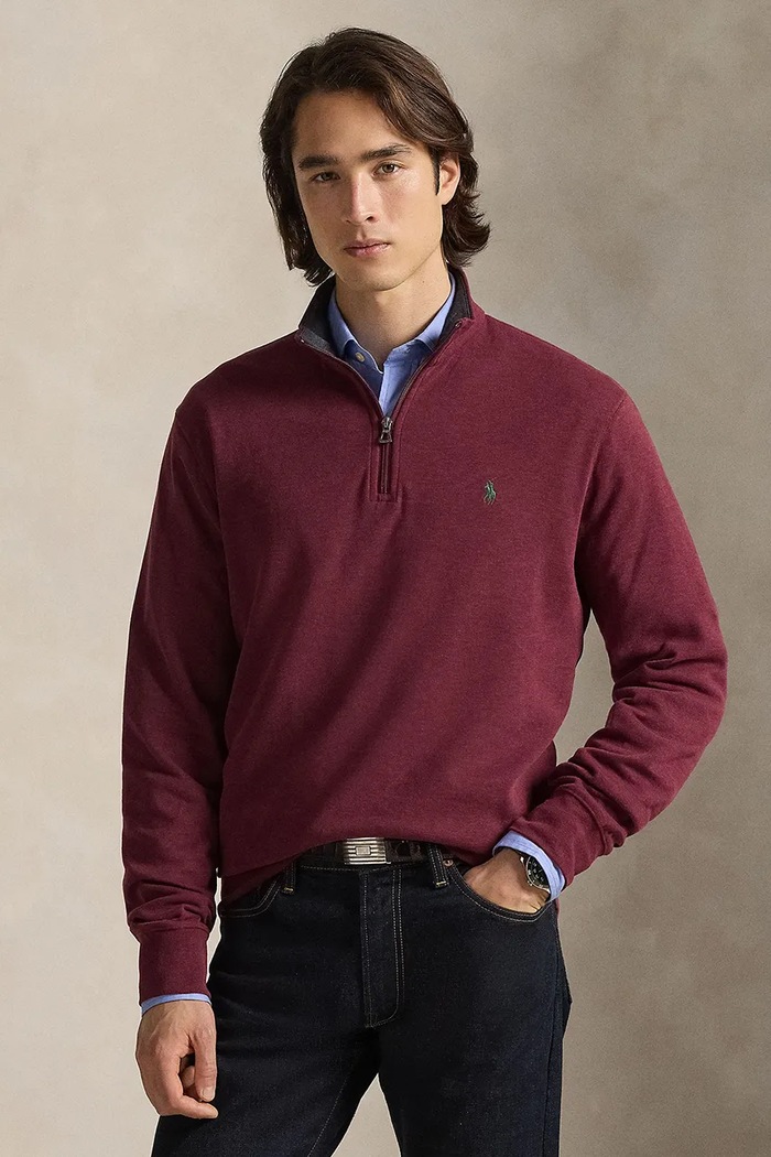Polo Ralph Lauren Bluza męska z bawełną czerwony 710812963